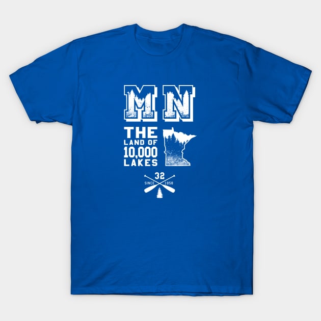 Minnesota MN Land of 10,000 Lakes T-Shirt by 2891 Design